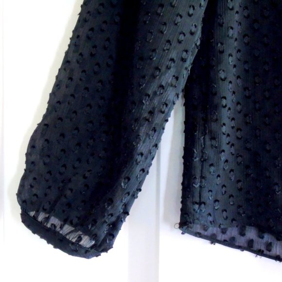 NYDJ Los Angeles Navy Blue Long Sleeve Lined Blouse US Size Small Never Worn - Picture 2 of 9